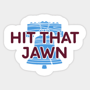 Hit that Jawn, Philadelphia Baseball design Sticker